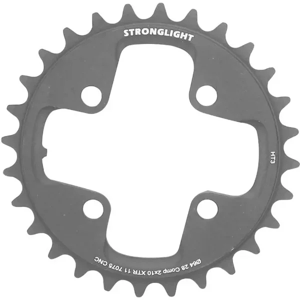 Plateau VTT Double Non Fileté Stronglight 4BRA XTR M980 HT3 10V.-image