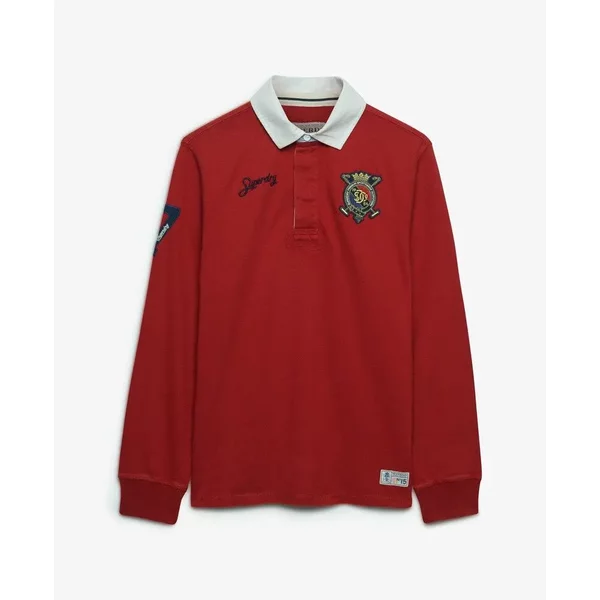 Polo Mit Langen ÄRmeln Und Doppeltem Emblem Superdry-image