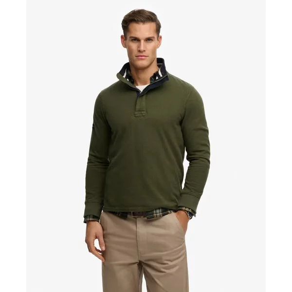 LangäRmeliges Polo-Shirt Superdry Cotton Classics Jersey Henley-image