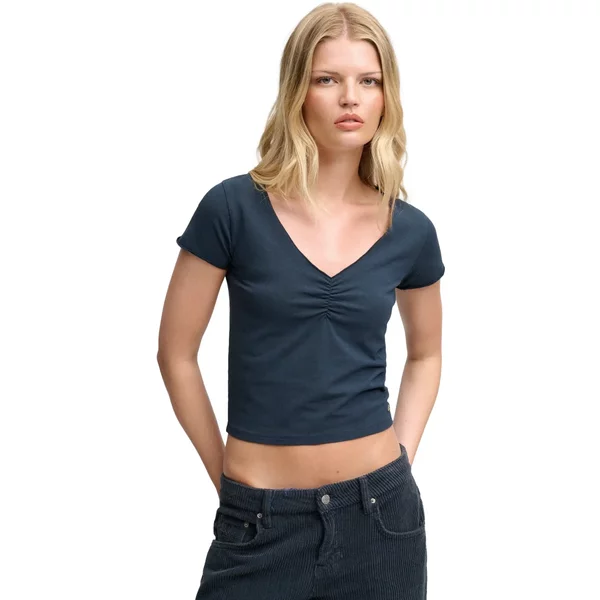 V-Ausschnitt Kurzarm T-Shirt FüR Frauen Superdry-image