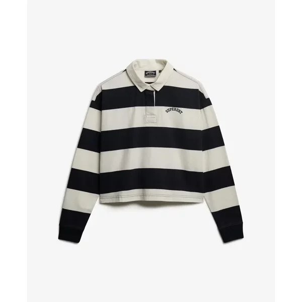 Gestreiftes Langarm-Polo FüR Damen Superdry Athletic Essentials-image