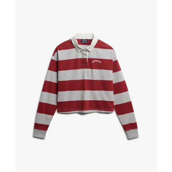 Gestreiftes Langarm-Polo FüR Damen Superdry Athletic Essentials-image
