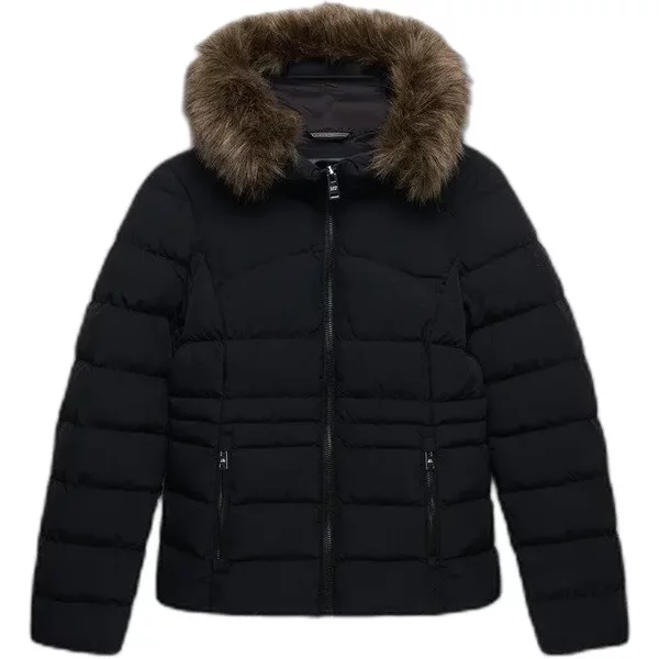 Damen Steppjacke Mit Kapuze Und Fell Superdry Fuji-image