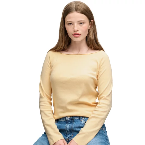 Bardot T-Shirt Mit Langen ÄRmeln Und Schulterfrei FüR Damen Superdry-image
