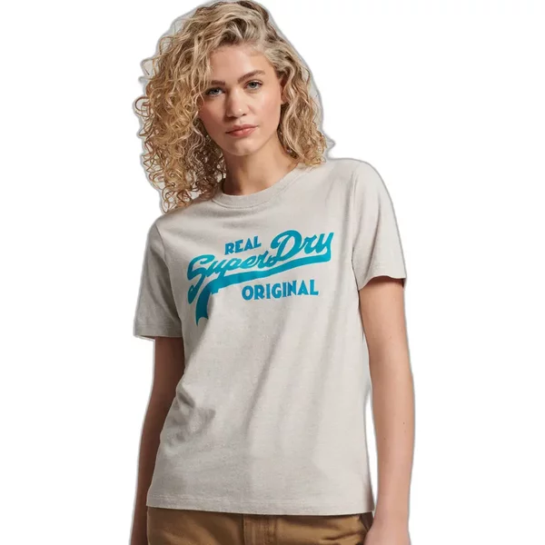 T-Shirt Coll Bio-Baumwolle Frau Superdry Intage Logo Scripted-image