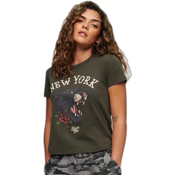 T-Shirt Frau Superdry Tattoo Graphic AnnéEs 90-image