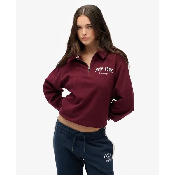 Damen Sweatshirt Mit Rundhalsausschnitt Und ReißVerschluss Superdry Athletic Essentials-image