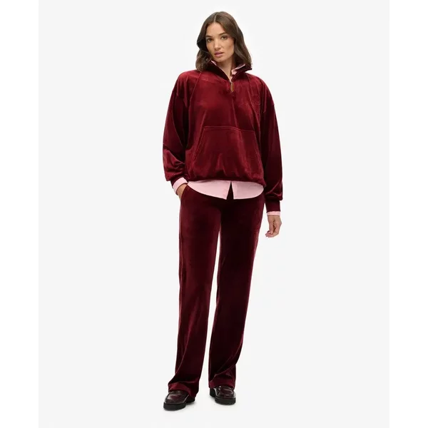 Damen Velours Zip-Hoodie Superdry Country Club-image