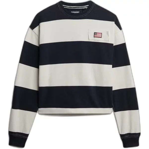 Sweatshirt, Weit Geschnitten, Damen Superdry Athletic Essentials Stripe-image