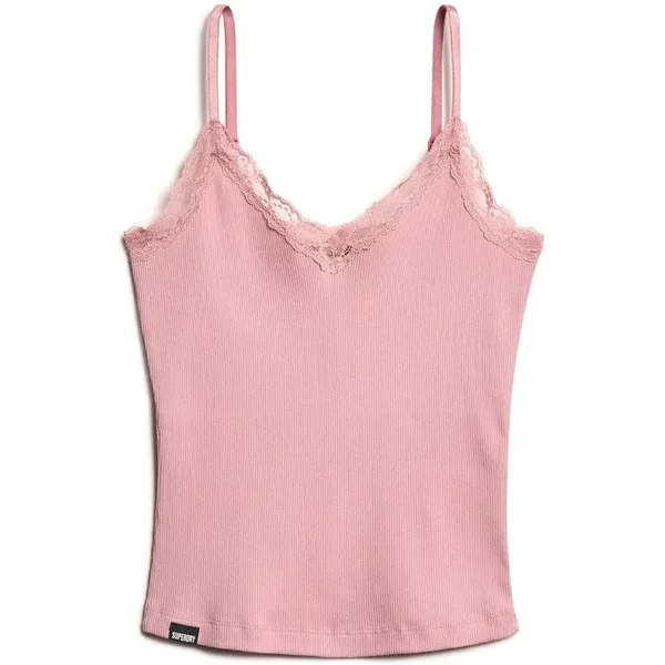 Kurzes Top Mit Spitzenbesatz FüR Frauen Superdry Essential-image