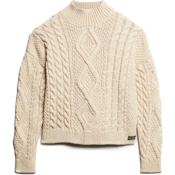 Polo-Pullover Aus Strick, Damen Superdry Aran Cable-image