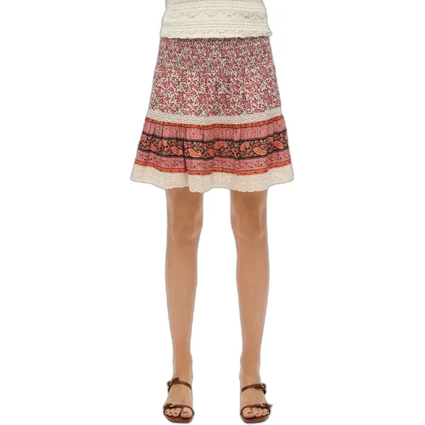 Minirock Damen Superdry Patchwork-image