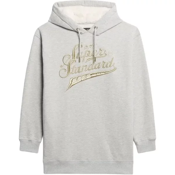 Damen Hoodie Kleid Mit Metallischem Logo Superdry Luxe-image