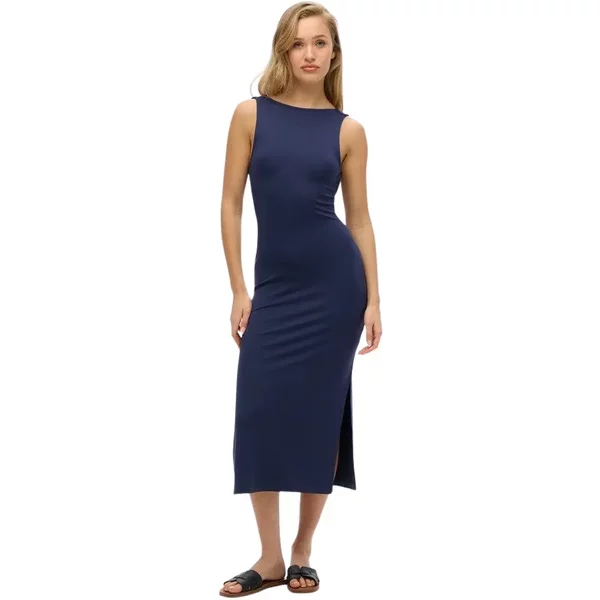 Damen Midikleid Mit Drehbarem RüCkenteil Aus Jersey Superdry-image