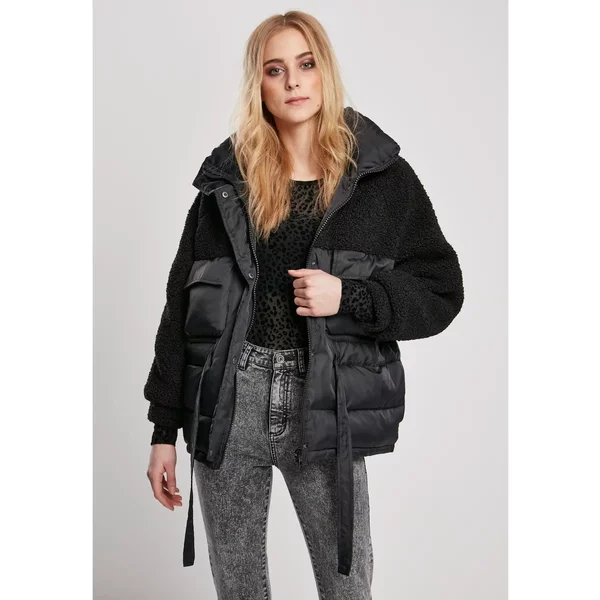 Veste Femme Urban Classics Sherpa Mix Puffer (Grandes Tailles)-image