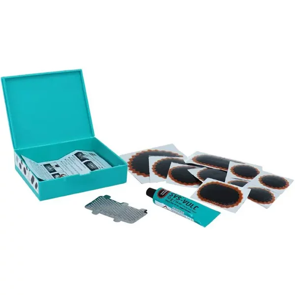 Kit De RéParation Chambre à Air Voiture BoîTe 4 Pcs 37Mm + 2 Pcs 45Mm + 1 Pc 54Mm + 1 Pc 75Mm + 1Pc 74X37Mm + Colle 10G + Papier Ponce Avec Notice Tip Top Tt12 506 0519-image