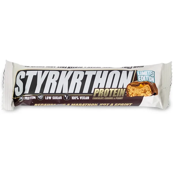 Integratore alimentare caramello, arachidi e cioccolato Styrkr Pro20