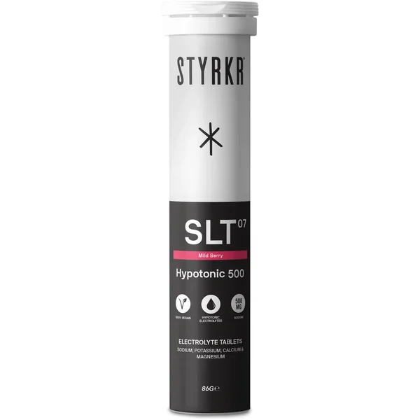 Electrolytes in a tube of berry-flavoured tablets Styrkr (x12)