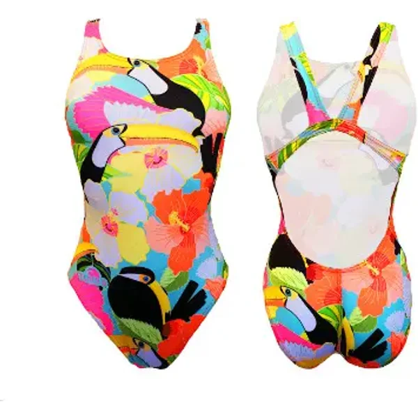 Badeanzug, Damen Turbo Tropic Vibes