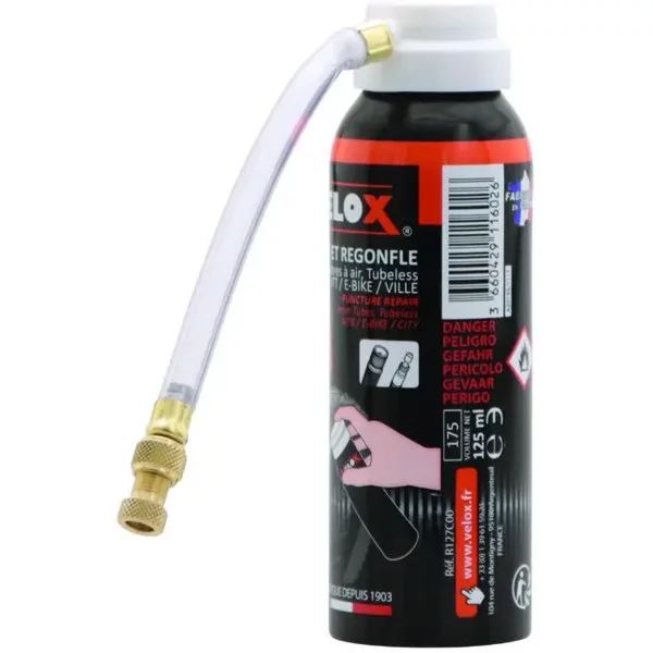 Bombe Anti-Crevaison Vae-E-Bike-Vtt Pour Chambre Air Et Tubeless Velox Presta Schrader 125 Ml-image