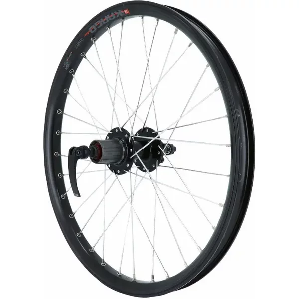 Roue De VéLo VTT ArrièRe Disc Aluminium Double Paroi Moyeueu Disc 6 Trous Cassette 10-9-8V Velox Kargo - Vae - E-Bike-image