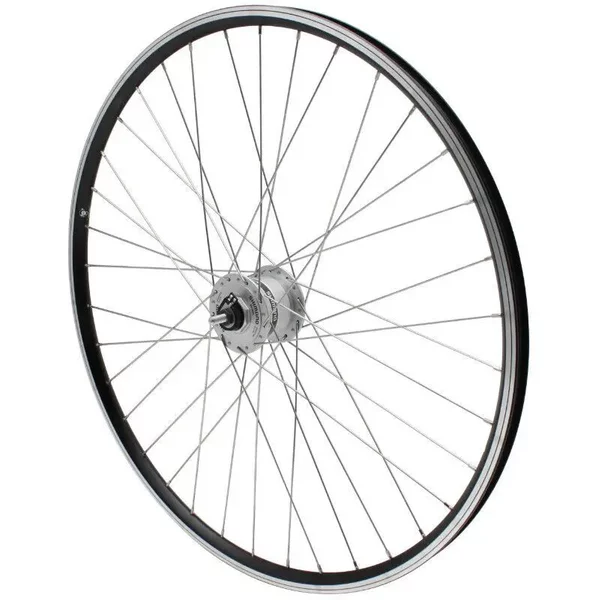 Roue Avant Alu Double Paroi Moyeu (éClairage Avant) - Moyeu éCrou Jante Velox Er10 Shimano Dynamo Dh2N -2.4W - V-Brake 19C-image