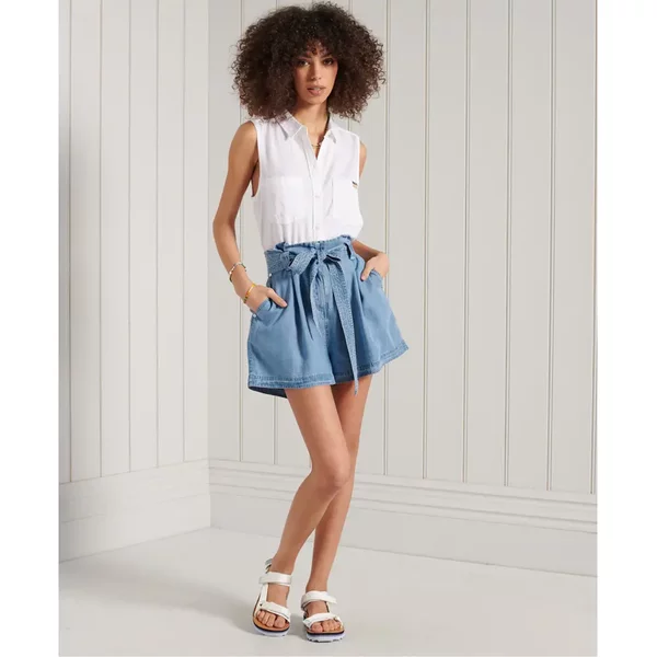 Kurze Hose Mit Geraffter Taille Superdry Desert-image
