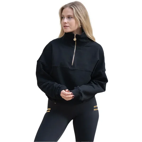 Felpa 1/2 Zip casual donna Wallderinska Edge Cozy