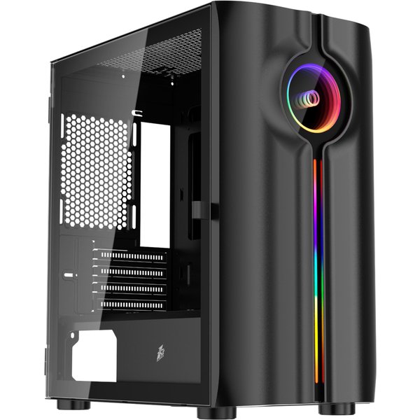 1st Player IS3-BK ARGB Tempered Glass Mid Tower Gaming Case