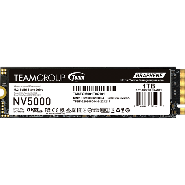 Team Group NV5000 1TB M.2 2280 NVMe PCIe 4.0 SSD