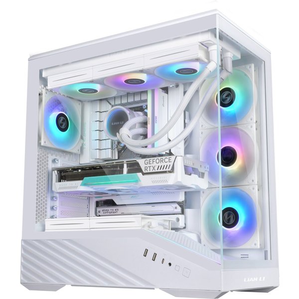 Lian Li V100 ARGB Tempered Glass Mid Tower Gaming PC - White