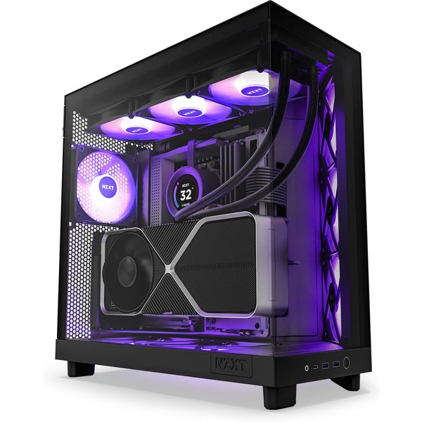 NZXT H6 Air Flow RGB Mid-Tower PC Case - Black