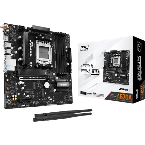 Asrock A620AM PRO-A WIFI AMD A620A DDR5 Micro-ATX Socket AM5 Motherboard