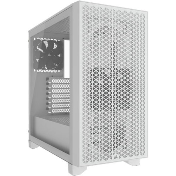 Corsair 3000D Airflow Mid Tower Tempered Glass ATX Gaming PC Case - White