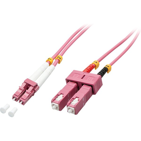 LINDY 46362 Duplex Fiber Optic Cable, OM4 LC/SC 3 Meter Cable Length