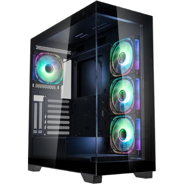 Kolink Unity Peak ARGB Mid-Tower ATX Gaming PC Case - Black