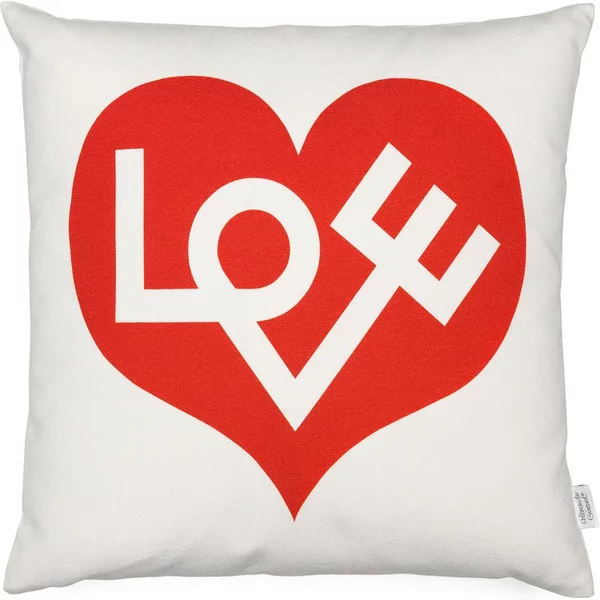 Vitra - Grafik Kissen Love 40 x 40 cm, red Vitra Grafik Kissen Love 40 x