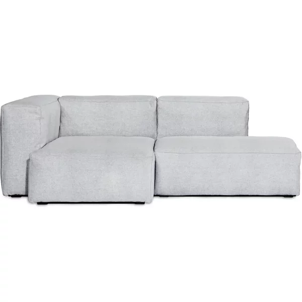 HAY - Mags Soft Sofa 2,5-Sitzer, Kombination 3, Armlehne links / hellgrau (Steelcut 120) / Nähte: hellgrau HAY Mags Soft Sofa 2