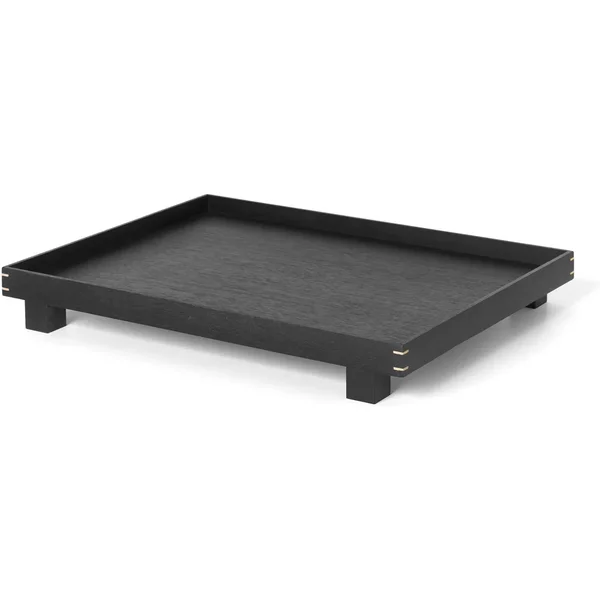Ferm Living - Bon Holztablett, large / schwarz Ferm Living Bon Holztablett