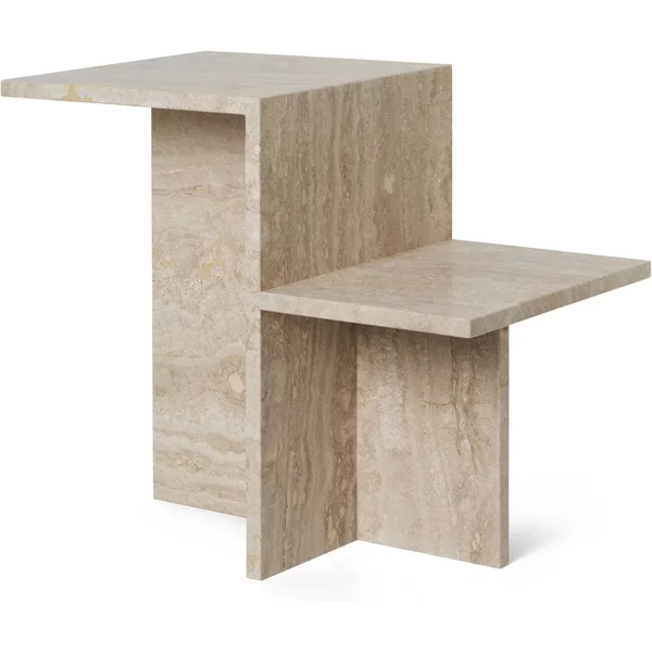 Ferm Living - Distinct Beistelltisch, Travertin-Stein Ferm Living Distinct Beistelltisch