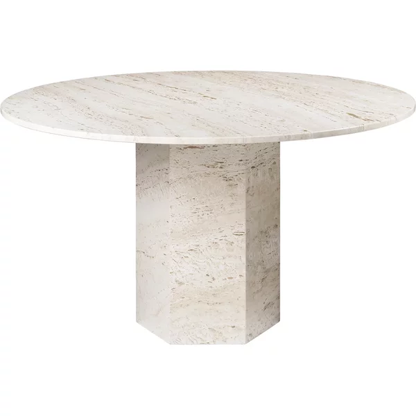 GUBI - Epic Esstisch, Ø 130 cm, neutral white Gubi Epic Esstisch