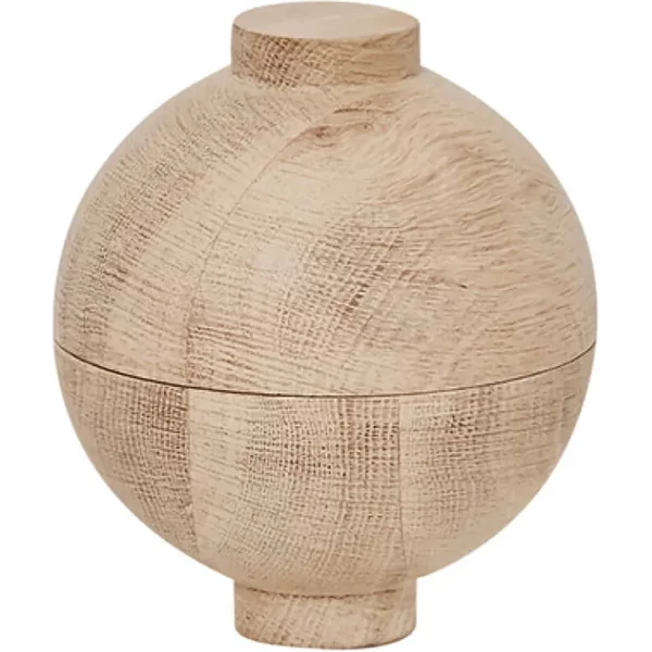 Kristina Dam Studio - Wooden Sphere Aufbewahrung XL Ø 16 x H 18 cm, Eiche Kristina Dam Studio Wooden Sphere Aufbewahrung XL Ø 16 x H