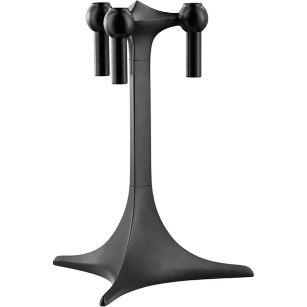 STOFF Nagel - Kerzenständer, H 23 cm, schwarz Stoff Nagel Kerzenständer