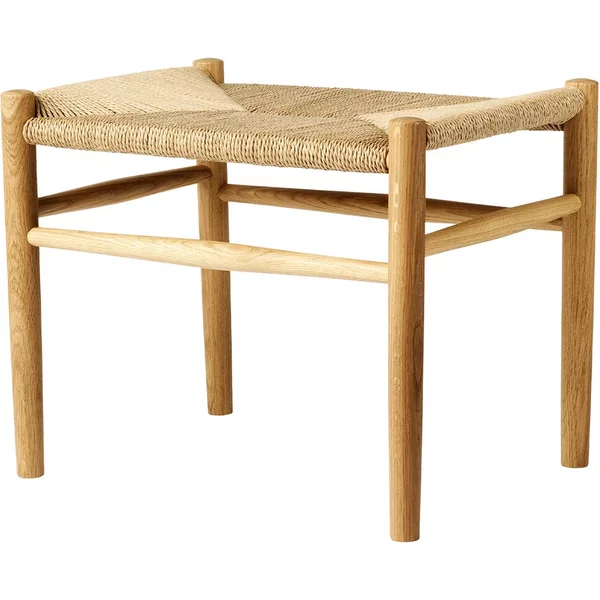 FDB Møbler - J83 Hocker, Eiche geräuchert und geölt / Naturgeflecht FDB Møbler J83 Hocker