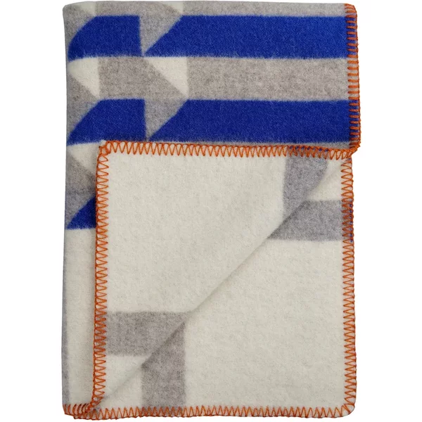 Røros Tweed - Kvam Wolldecke 200 x 135 cm, blau Røros Tweed Kvam Wolldecke 200 x