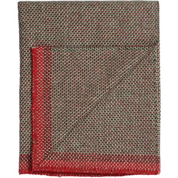 Røros Tweed - Una Wolldecke 200 x 150 cm, bicolor rot /grün Røros Tweed Una Wolldecke 200 x