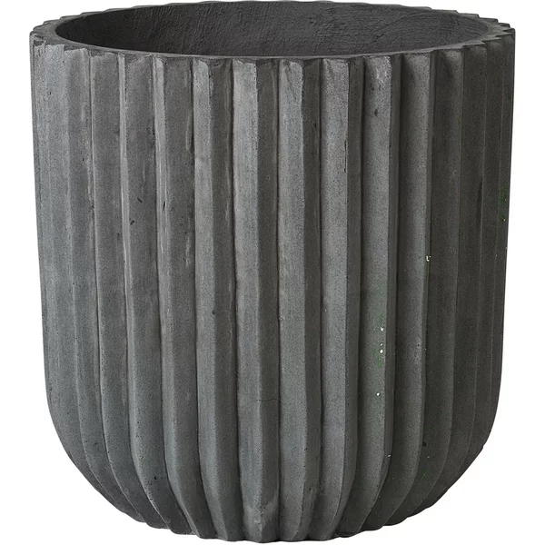 Broste Copenhagen - Fiber Pflanztopf, Ø 50 x 50 cm, charcoal Broste Fiber Pflanztopf