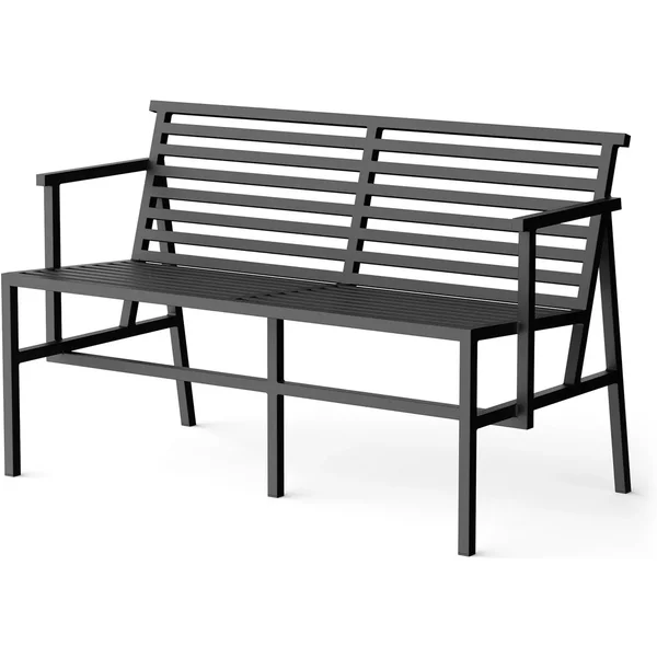 NINE - 19 Outdoors Dining Gartenbank 125 x 75 cm, schwarz (RAL 9011) NINE 19 Outdoors Dining Gartenbank 125 x