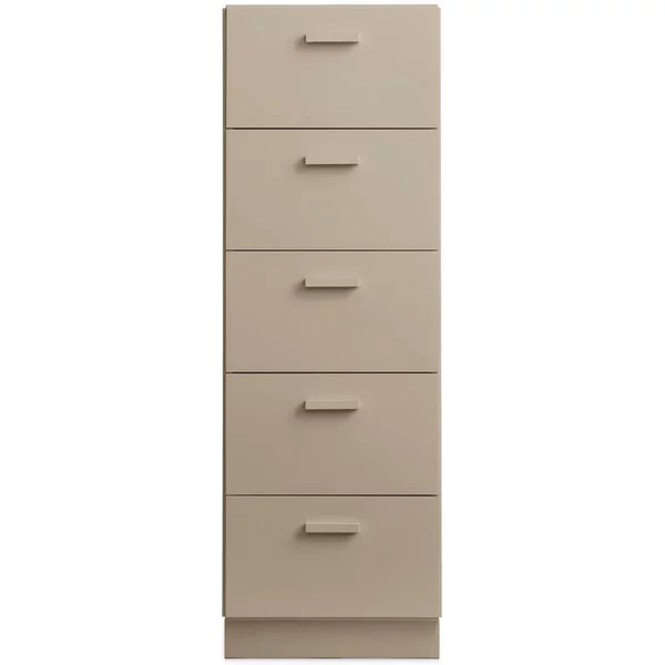 String - Relief Kommode mit Sockel, hoch, 41 x 41 x 115 cm, beige String Furniture Relief Kommode mit Sockel