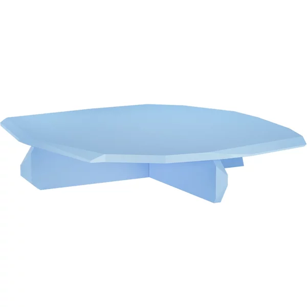 OUT Objekte unserer Tage - Fels Couchtisch, Esche massiv lackiert himmelblau OUT Fels Couchtisch